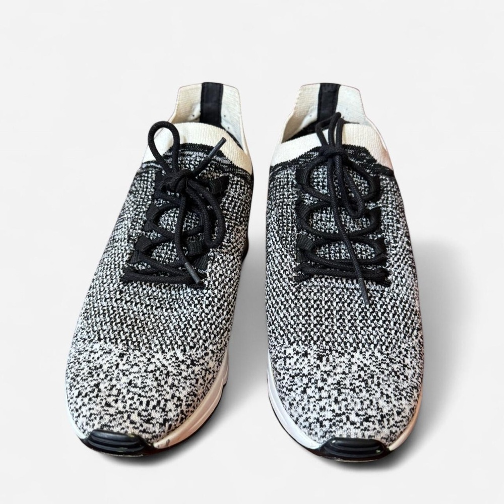 DKNY Black and White Knit Athletic Sneakers